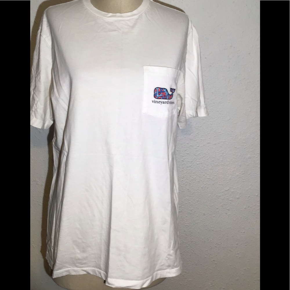 Vineyard vines white short sleeve tee shirt size medium